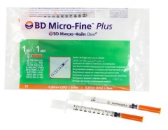 Шприц инсул. Микро-Файн Плюс 1мл U-40 (0,30x8мм) 30G №10