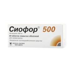 Сиофор 500 таблетки покрытые оболочкой №60