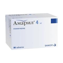 Амарил таблетки 4мг №90