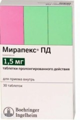 Мирапекс ПД таблетки пролонгированные 1,5мг №30