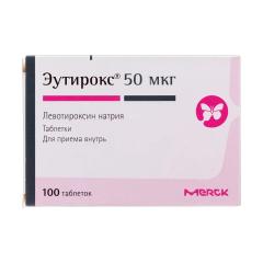 Эутирокс таблетки 50мкг №100