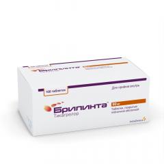 Брилинта таблетки покрытые оболочкой 90мг №168