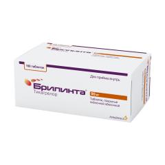 Брилинта таблетки покрытые оболочкой 90мг №168