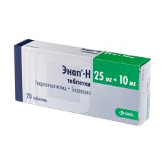 Энап-H таблетки 25мг+10мг №20