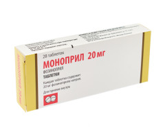 Моноприл таблетки 20мг №28