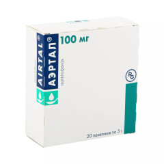 Аэртал порошок для приготовления суспензии внутрь 100мг пакет 3г №20
