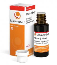 Мальтофер капли внутрь 50мг/мл 30мл