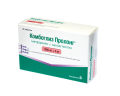 Комбоглиз пролонг таблетки покрытые оболочкой 1000мг+5мг №28