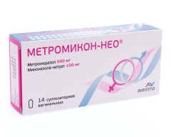 Метромикон-Нео суппозитории вагинальные 500мг+100мг №14