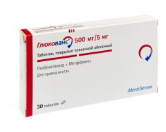 Глюкованс таблетки покрытые оболочкой 500мг/5мг №30