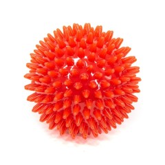 Мяч массаж. 9см красный (ежик) L0109