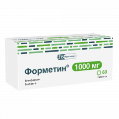 Форметин таблетки покрытые оболочкой 1000мг №60