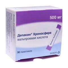 Депакин Хроносфера гранулы пролонгированные 500мг №30