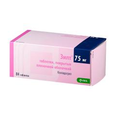 Зилт таблетки покрытые оболочкой 75мг №84