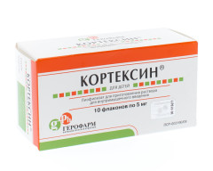 Кортексин лиофилизат для приготовления раствора внутримышечно 5мг №10