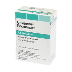 Спирива Респимат раствор для ингаляций картридж 2,5мкг/доза 4мл 60доз