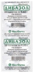 Дибазол таблетки 20мг №10