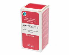 Кордиамин капли внутрь 30мл