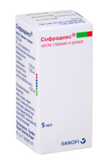 Софрадекс капли глазные/ушные 5мл
