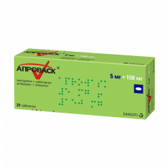 Апроваск таблетки покрытые оболочкой 5мг+150мг №28