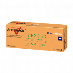 Апроваск таблетки покрытые оболочкой 10мг+150мг №28