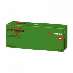 Апроваск таблетки покрытые оболочкой 5мг+300мг №28