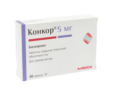 Конкор таблетки покрытые оболочкой 5мг №30