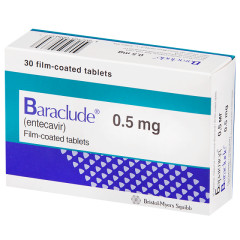 Бараклюд таблетки покрытые оболочкой 0,5мг №30