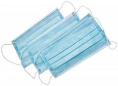 Маска медиц. 3-х слойная на резинках №1