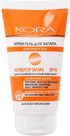 Кора крем-гель для загара SPF10 150мл 45383