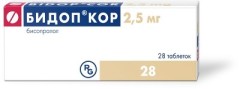 Бидоп кор таблетки покрытые оболочкой 2,5мг №28