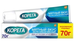 Корега крем для фиксации зубных протезов экстра сильная мята 70г
