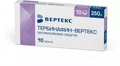 Тербинафин-Вертекс таблетки 250мг №10