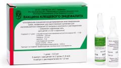 Вакцина клещевого энцефалита концентрат суспензия ампулы 0,5мл №5