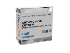 Антимониум Крудум (Стибиум Сульфуратум Нигрум) С-30 гранулы 10г