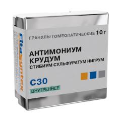 Антимониум Крудум (Стибиум Сульфуратум Нигрум) С-30 гранулы 10г