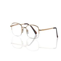 Очки золотые металл прямоугольные +1,5 42309/8