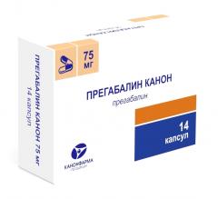 ПКУ Прегабалин Канон капсулы 75мг №14