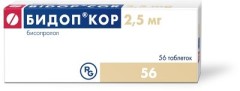Бидоп кор таблетки покрытые оболочкой 2,5мг №56