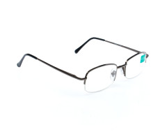 Очки темно-серые металл полукруглые +1,5 90295/2