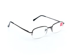 Очки темно-серые металл полукруглые +2,5 90295/4