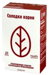 Солодка корни Здоровье ф/п 1,5г №20