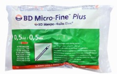 Шприц инсул. Микро-Файн Плюс 0,5мл U-100 (0,30х8мм) 30G №10