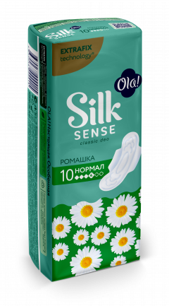 Ола прокладки гигиенические Силк Сенс классик нормал ромашка №10