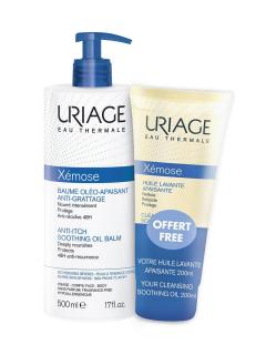 Урьяж Ксемоз набор крем липидовосстанавливающий 400мл+масло очищающее успокаивающее 200мл