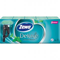 Зева Делюкс платочки бумажные ментол №10х10