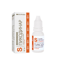 Пикодинар капли внутрь 7,5 мг/мл 30мл