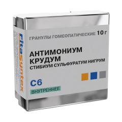 Антимониум Крудум (Стибиум Сульфуратум Нигрум) С-6 гранулы 10г