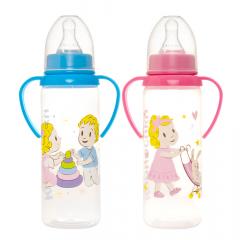 Курносики бутылочка с ручками 250мл+соска силикон 11113