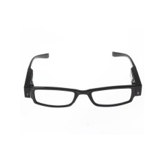 Очки черные/пластик с фонариком +2,5